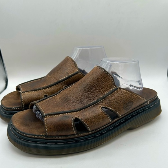 Rare Vintage 90's Dr. Martens Platform Slides
Brown Leather Sandals Size 13 Y2K - Picture 2 of 15